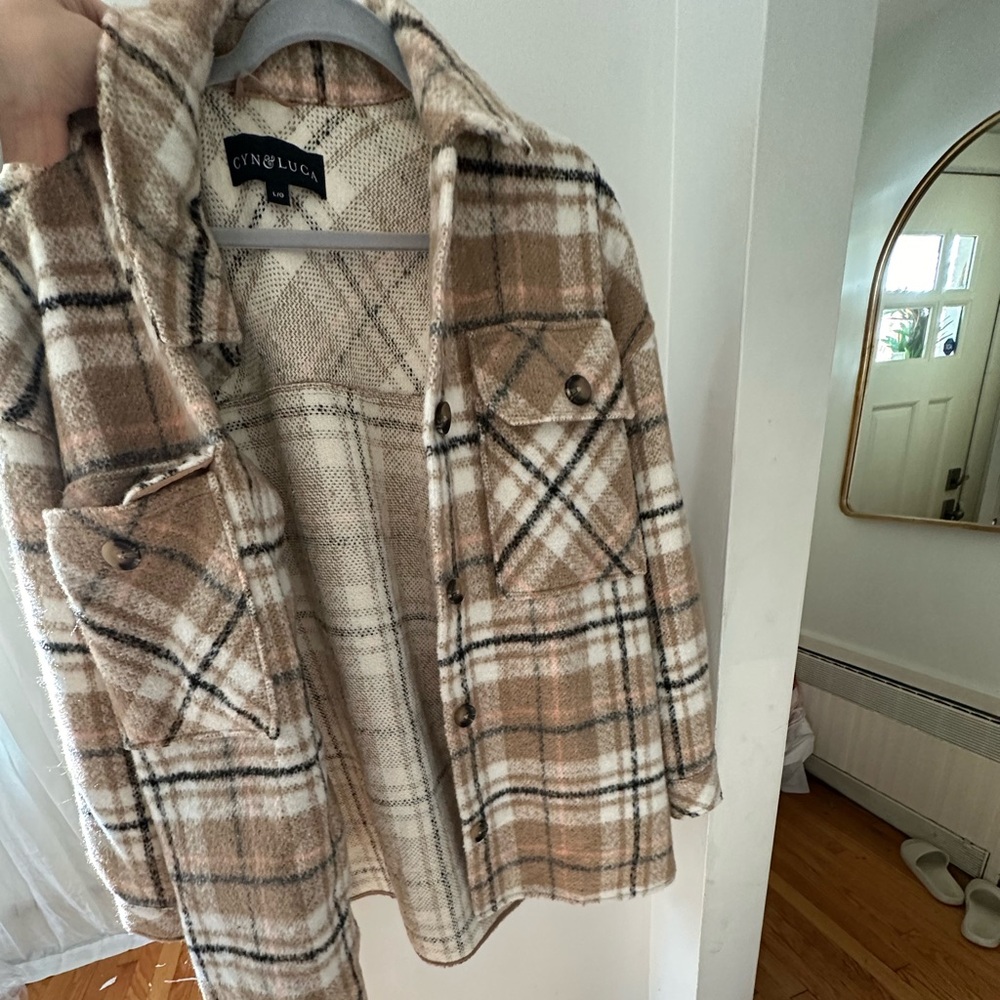 Flannel shacket large - Picture 2 of 3